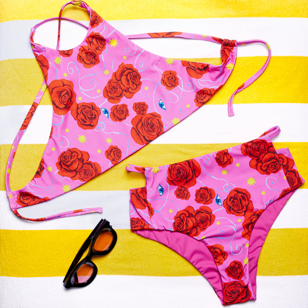 Pink Peace Party Two Piece Swimsuit