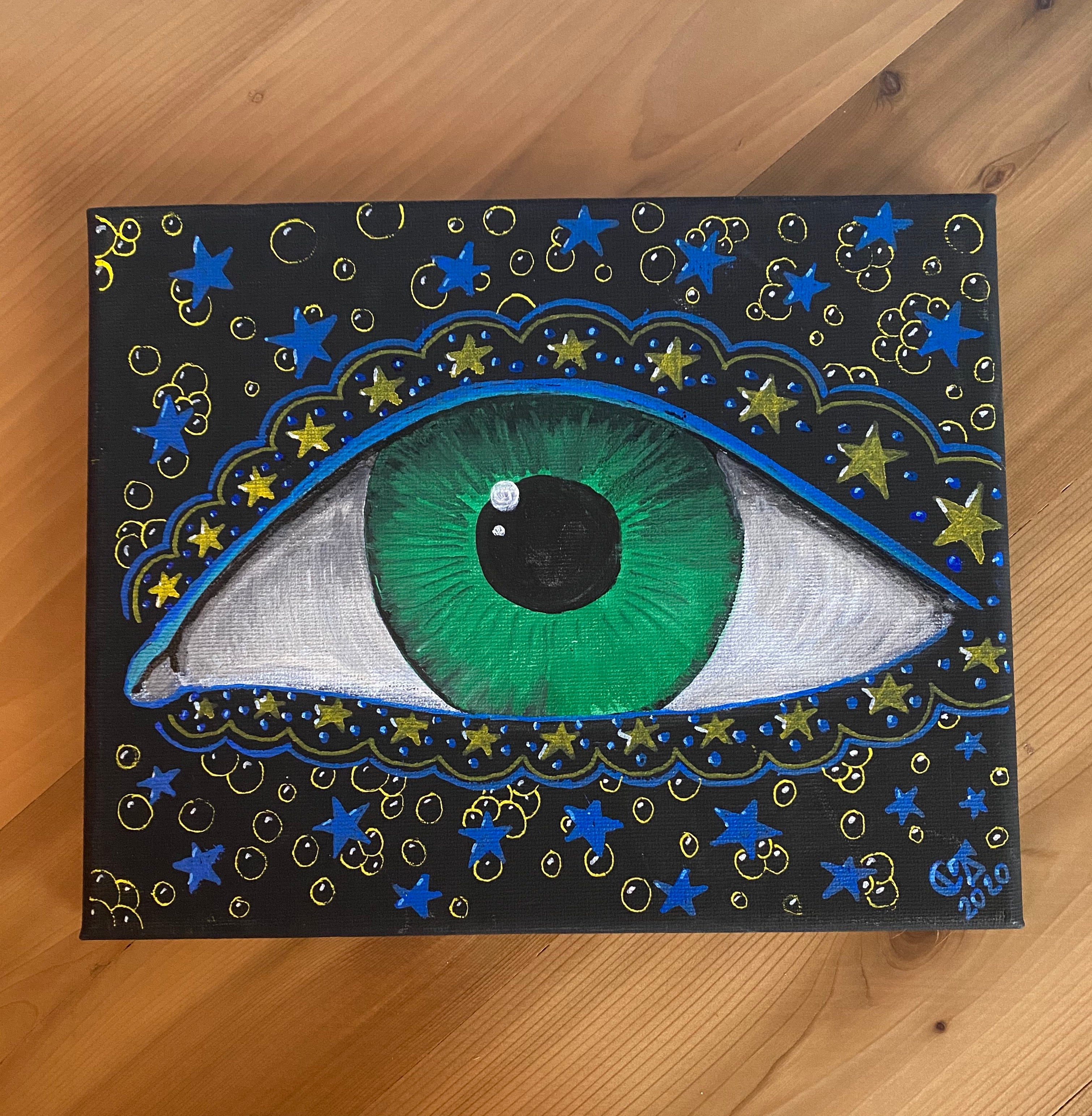 Black, Blue and Green Eye by Chloe Trujillo