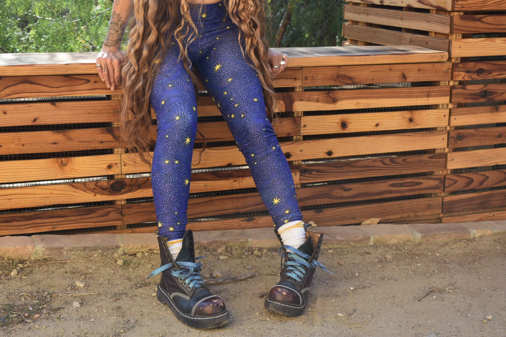 Chloe Trujillo Star Capri Leggings