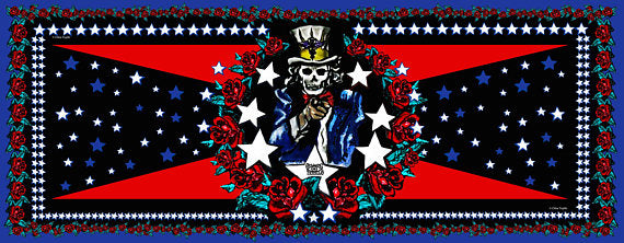 America Black and Red Foulard l 180 x 70